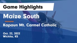 Maize South  vs Kapaun Mt. Carmel Catholic  Game Highlights - Oct. 22, 2022