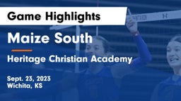 Maize South  vs Heritage Christian Academy Game Highlights - Sept. 23, 2023