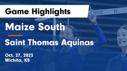 Maize South  vs Saint Thomas Aquinas  Game Highlights - Oct. 27, 2023