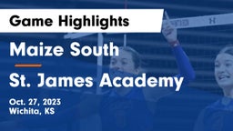 Maize South  vs St. James Academy  Game Highlights - Oct. 27, 2023