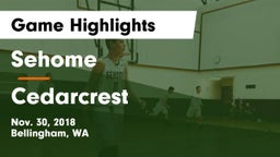 Sehome  vs Cedarcrest  Game Highlights - Nov. 30, 2018