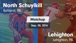 Matchup: North Schuylkill vs. Lehighton  2016