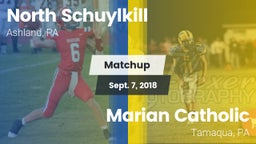 Matchup: North Schuylkill vs. Marian Catholic  2018