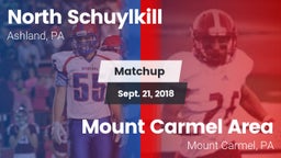 Matchup: North Schuylkill vs. Mount Carmel Area  2018