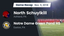 Recap: North Schuylkill  vs. Notre Dame Green Pond HS 2018