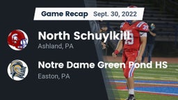 Recap: North Schuylkill  vs. Notre Dame Green Pond HS 2022