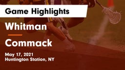 Whitman  vs Commack  Game Highlights - May 17, 2021