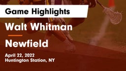Walt Whitman  vs Newfield  Game Highlights - April 22, 2022