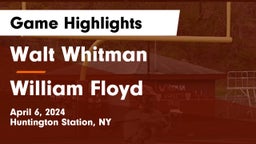 Walt Whitman  vs William Floyd  Game Highlights - April 6, 2024