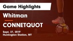 Whitman  vs CONNETQUOT  Game Highlights - Sept. 27, 2019