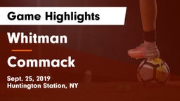 Whitman  vs Commack  Game Highlights - Sept. 25, 2019