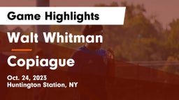 Walt Whitman  vs Copiague  Game Highlights - Oct. 24, 2023
