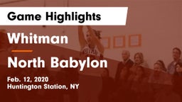 Whitman  vs North Babylon  Game Highlights - Feb. 12, 2020