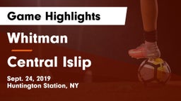 Whitman  vs Central Islip Game Highlights - Sept. 24, 2019