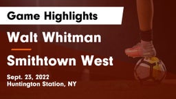 Walt Whitman  vs Smithtown West  Game Highlights - Sept. 23, 2022