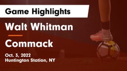 Walt Whitman  vs Commack  Game Highlights - Oct. 3, 2022