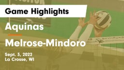 Aquinas  vs Melrose-Mindoro  Game Highlights - Sept. 3, 2022