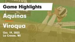 Aquinas  vs Viroqua  Game Highlights - Oct. 19, 2023