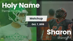Matchup: Holy Name High vs. Sharon  2016
