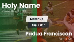 Matchup: Holy Name High vs. Padua Franciscan  2017
