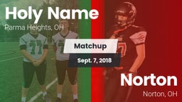 Matchup: Holy Name High vs. Norton  2018