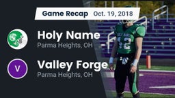 Recap: Holy Name  vs. Valley Forge  2018