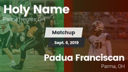 Matchup: Holy Name High vs. Padua Franciscan  2019