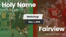 Matchup: Holy Name High vs. Fairview  2019