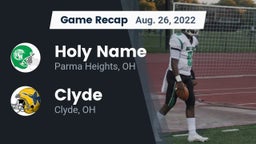 Recap: Holy Name  vs. Clyde  2022