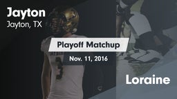 Matchup: Jayton  vs. Loraine 2016