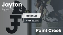 Matchup: Jayton  vs. Paint Creek 2017