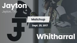 Matchup: Jayton  vs. Whitharral 2017