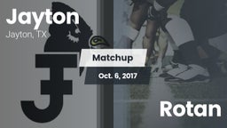 Matchup: Jayton  vs. Rotan 2017