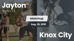 Matchup: Jayton  vs. Knox City 2018