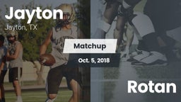 Matchup: Jayton  vs. Rotan 2018