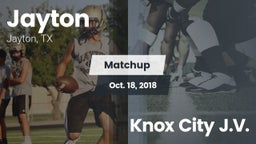 Matchup: Jayton  vs. Knox City J.V. 2018
