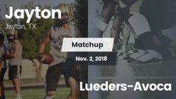 Matchup: Jayton  vs. Lueders-Avoca 2018