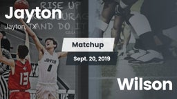 Matchup: Jayton  vs. Wilson 2019