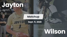Matchup: Jayton  vs. Wilson 2020