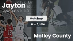 Matchup: Jayton  vs. Motley County 2020