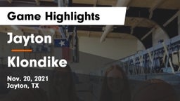 Jayton  vs Klondike  Game Highlights - Nov. 20, 2021