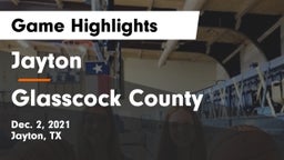 Jayton  vs Glasscock County  Game Highlights - Dec. 2, 2021