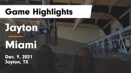 Jayton  vs Miami  Game Highlights - Dec. 9, 2021