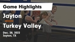 Jayton  vs Turkey Valley  Game Highlights - Dec. 28, 2022