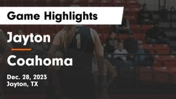 Jayton  vs Coahoma  Game Highlights - Dec. 28, 2023