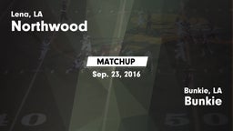 Matchup: Northwood High Schoo vs. Bunkie  2016