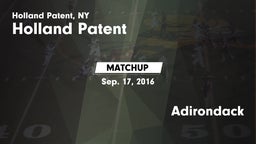 Matchup: Holland Patent High vs. Adirondack 2016