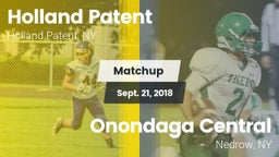 Matchup: Holland Patent High vs. Onondaga Central  2018