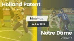 Matchup: Holland Patent High vs. Notre Dame  2018
