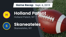 Recap: Holland Patent  vs. Skaneateles  2019